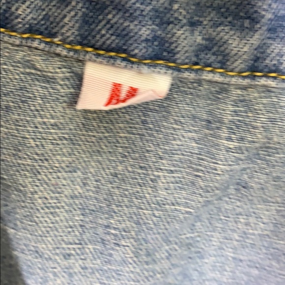 Denim Vest | Jean Button Down Two Chest Pocket Sleeveless Top | Size Medium - Picture 4 of 6